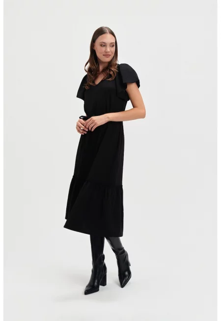 Шпиц рокля с къси ръкави