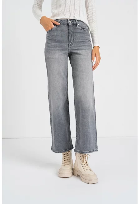 Скъсени дънки деграде - Сив меланж