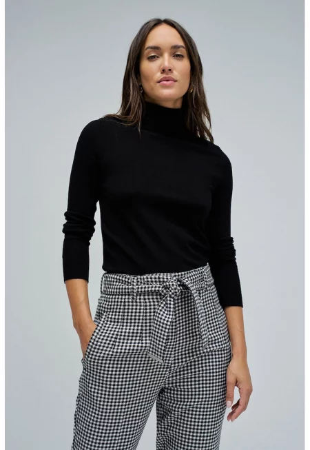 Слим поло - Черен