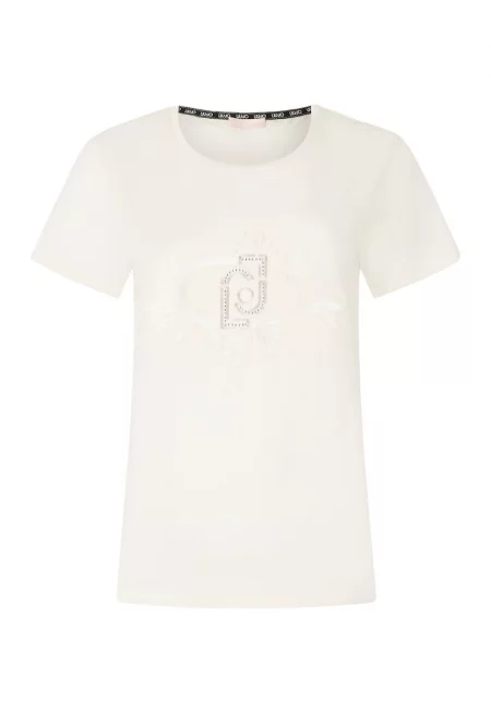 Стандартна тениска с шарка - Слонова кост