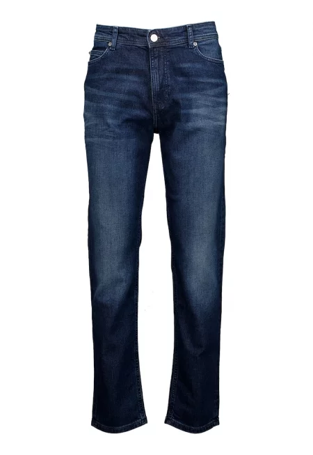 Стеснени дънки с 5 джоба - Тъмносин