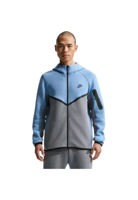 Суичър  Tech Fleece Windrunner FZ 55770 - Сив/Син