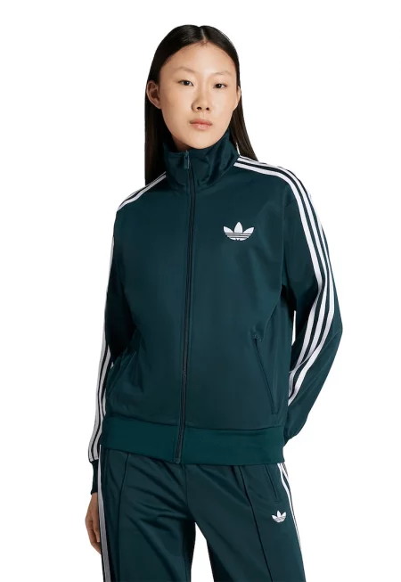 Суитшърт Firebird Track с лого и цип - Бял/Петролно синьо