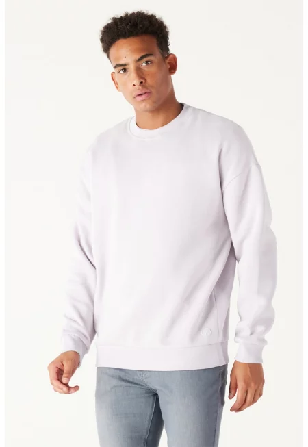 Суитшърт с овално деколте и паднали ръкави