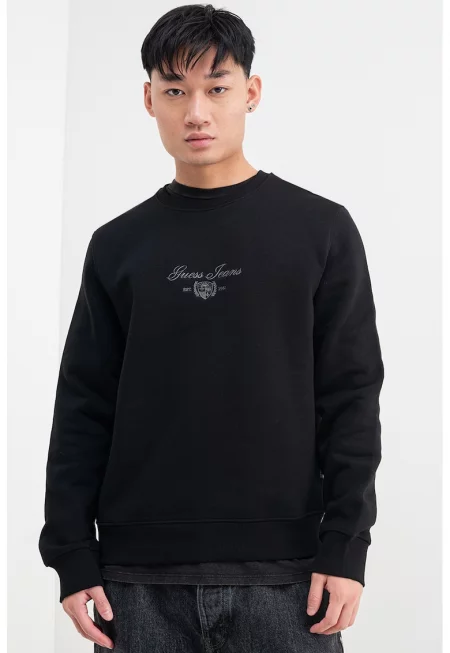 Суитшърт с памук с бродирано лого