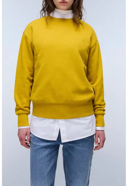 Суитшърт със свободна кройка - Шафраново жълто