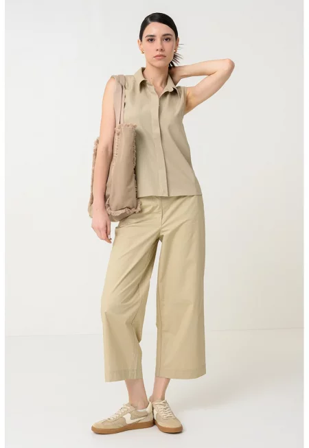 Свободна риза - Сиво-кафяв