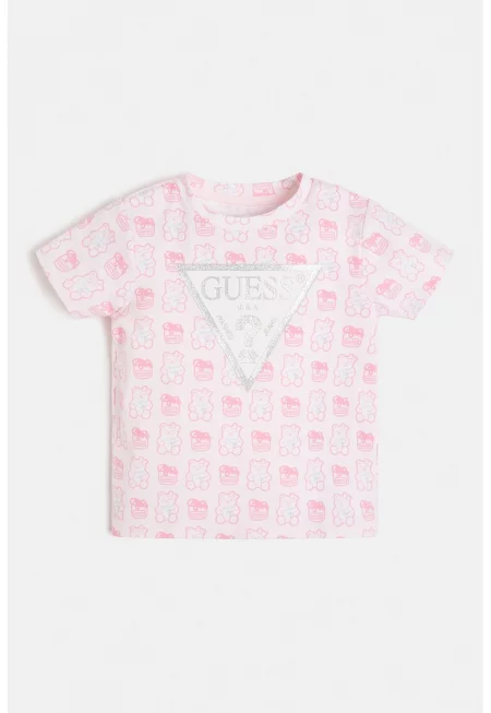 Тениска с овално деколте и принт