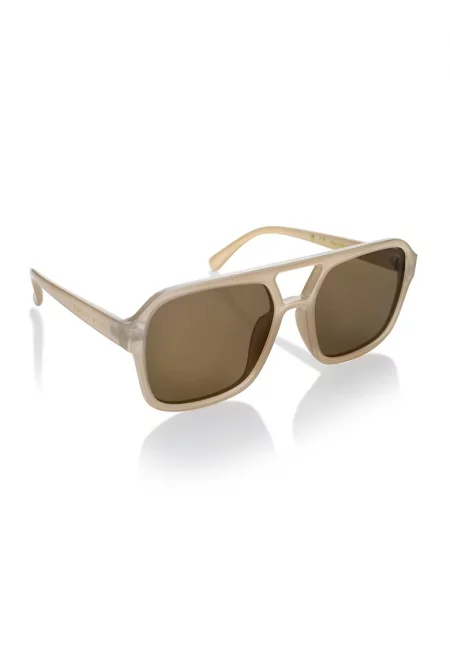 Унисекс слънчеви очила Aviator с поляризация - Бежов
