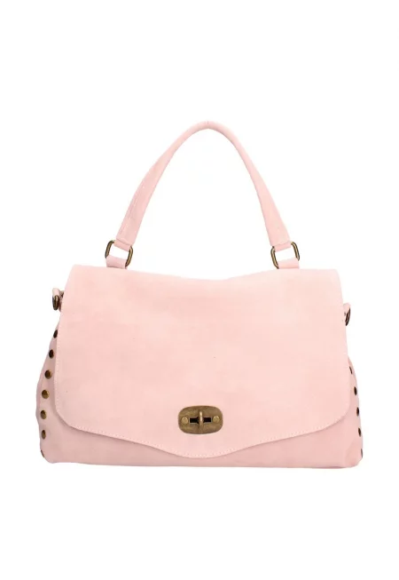 Велурена чанта за рамо Zelia Elite