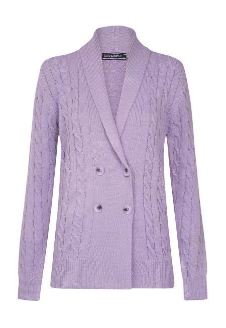 Жилетка с вълна с плетка осморка