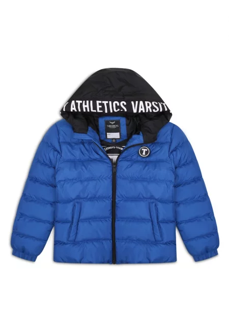 Зимно яке с капитонирана вата и контрастна качулка