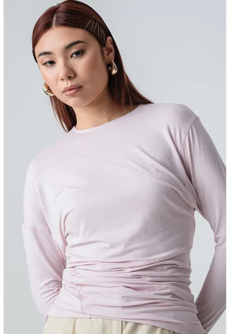 Блуза Loira с набирания - Пастелнорозов