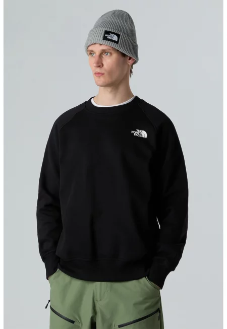 Блуза с овално деколте и лого - Черен