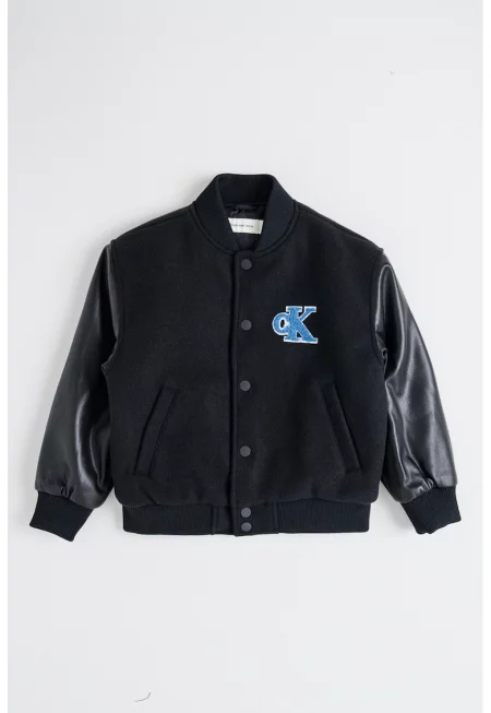 Бомбър яке с лого - Черен/Син