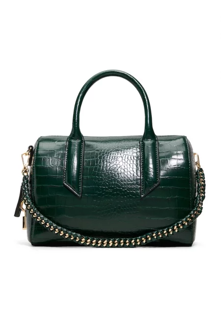 Чанта-сак от еко кожа Albalaerel с шагрен - Аква зелено
