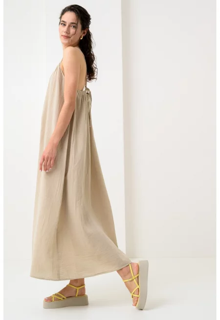 Дълга рокля Lania - Сиво-кафяв