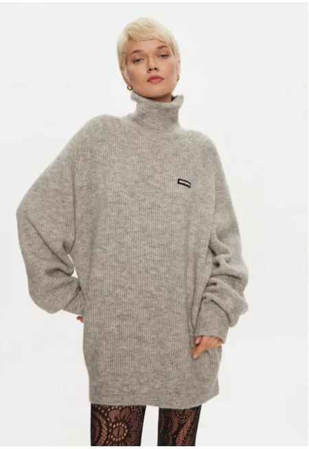 Дамска блуза - Ротирана - 304473241 - Мериносова вълна/Полиамид/Алпака вълна - Сива - Сив