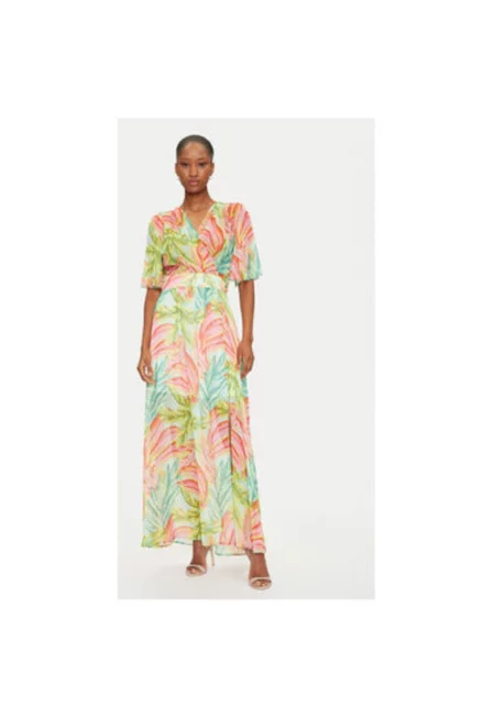 Дамска лятна рокля  251-RCARI.F - Полиестер - Многоцветна