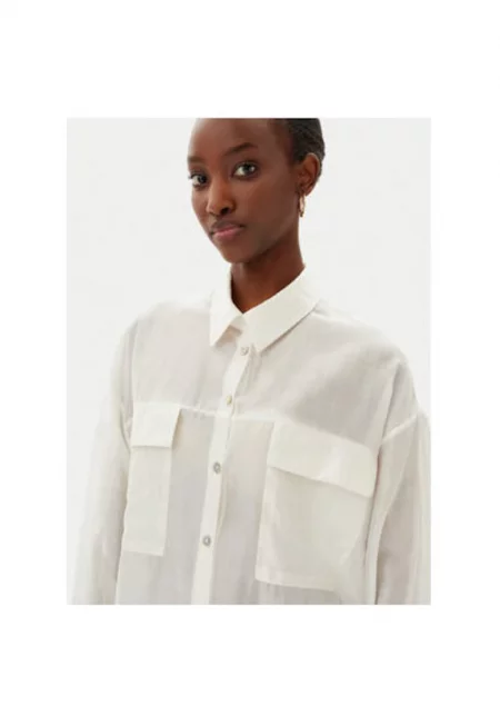 Дамска риза  CFC0123656003 - Лиосел/Полиестер - Екрю - Екрю