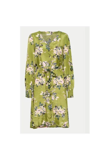 Дамска рокля -  303582166 - Вискоза - Зелена - Зелен