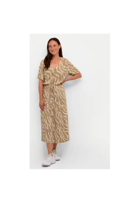 Дамска рокля - кафе - 303582128 - Бежов - Вискоза - Бежов