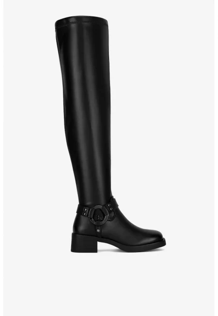 Дамски ботуши  5903419548468 - Синтетични - Черни - Черен