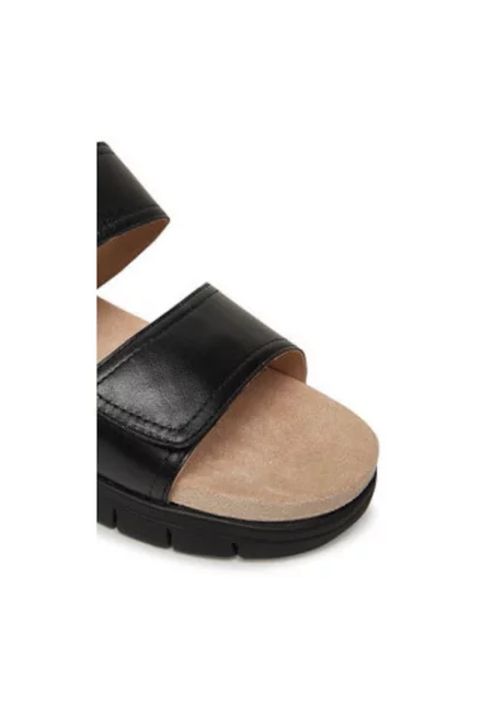 Дамски джапанки - 9-27203-44 -  Естествена кожа - Черен