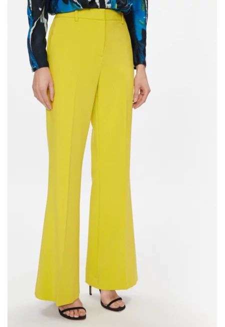 Дамски панталон -  303597665 - Полиестер - Жълт - Жълт