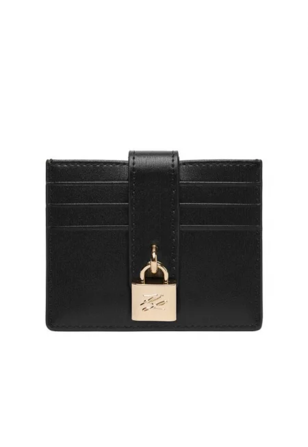 Дамски портфейл -  калъф за карти - черен/златист - 992 B1W32025