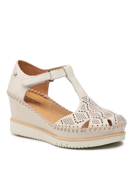 Дамски сандали  Велур - Бял