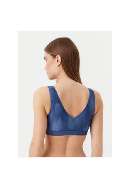 Дамски сутиен -  304888823 - Полиамид/Еластан - Син - Син