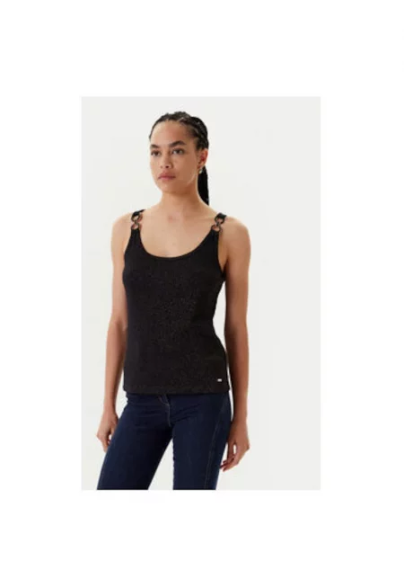 Дамски топ  251-DIDONI - Вискоза/Полиестер - Черен - Черен