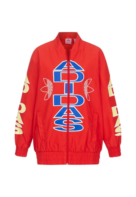 Дамско спортно яке  Windbreaker - Полиестер - Червено