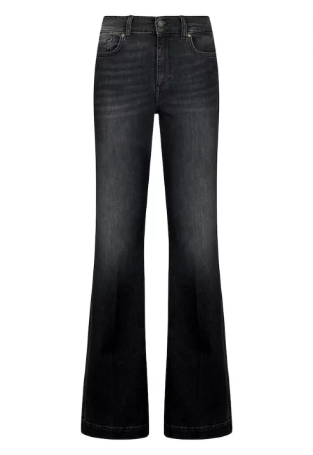 Дънки със средна талия - Tъмносив