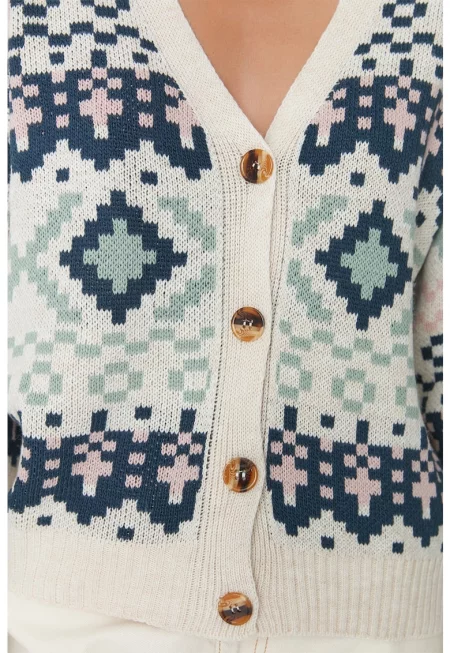 Десенирана жилетка