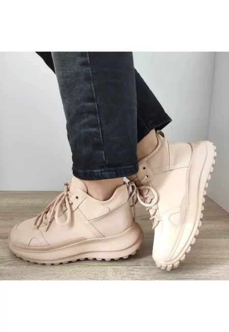 Елегантни дамски боти  F682-2 Beige - Бежови - Бежов