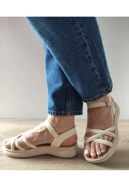 Ежедневни дамски сандали  802 Бежов - Бежов