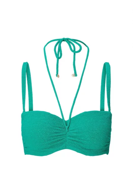 Горен бански с отделящи се презрамки - Зелен