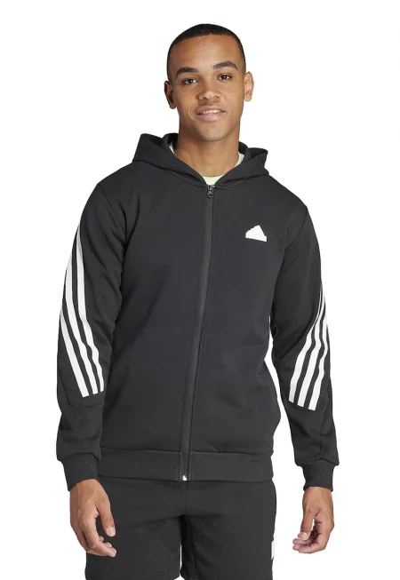 Худи Future Icons с ивици и цип - Черен