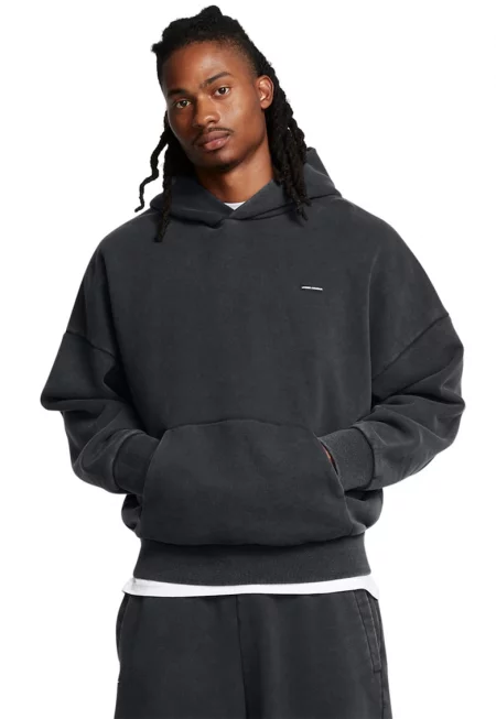 Худи с джоб кенгуру - Tъмносив