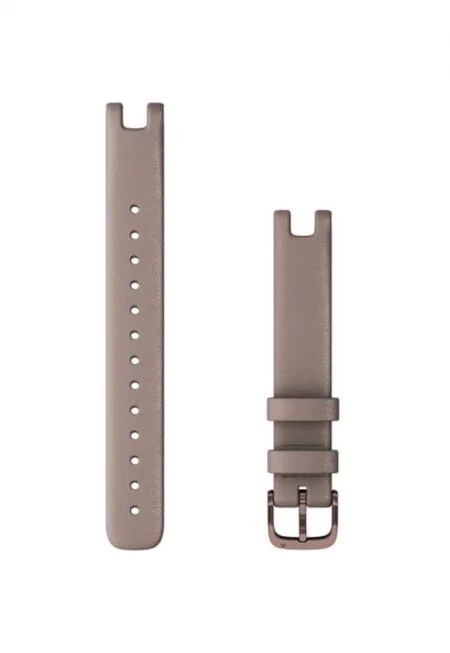 Каишка за часовник Smartwatch  Lily (14 mm) - Бежова кожа - Катарама в цвят бронз