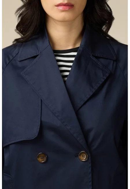 Къс тренч с ръкави реглан