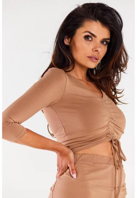 Къса блуза с регулируема връзка