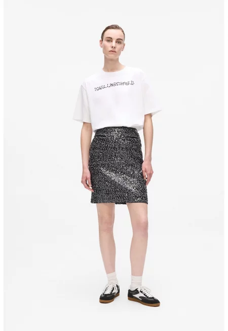 Къса права пола с пайети