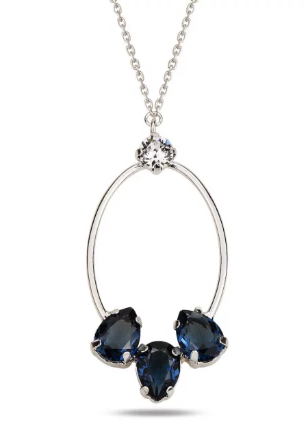 Колие от сребро с кристали Swarovski