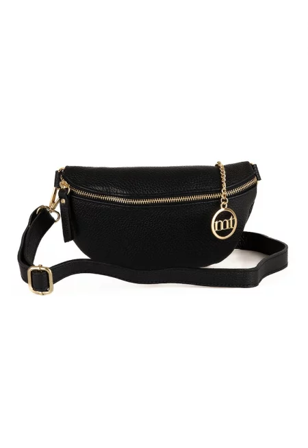 Конвертируема кожена чанта през рамо Perugino - Черен