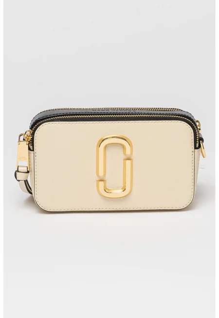 Кожена чанта през рамо The Snapshot - Крем