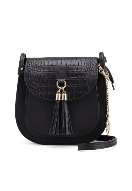 Кожена чанта с капаче