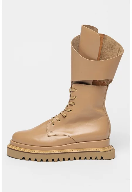 Кожени ботуши - Бежов